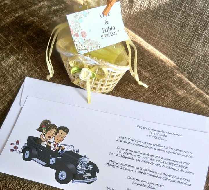 Invitaciones y regalitos listos. - 1