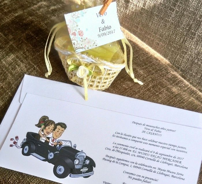 Invitaciones y regalitos listos. - 1