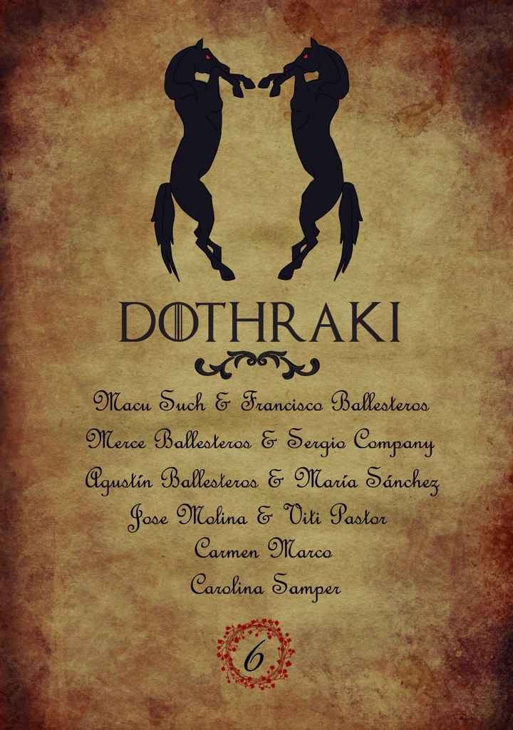 Sitting list casa dothraki