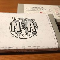 Chocolatinas con invitación y envoltorio