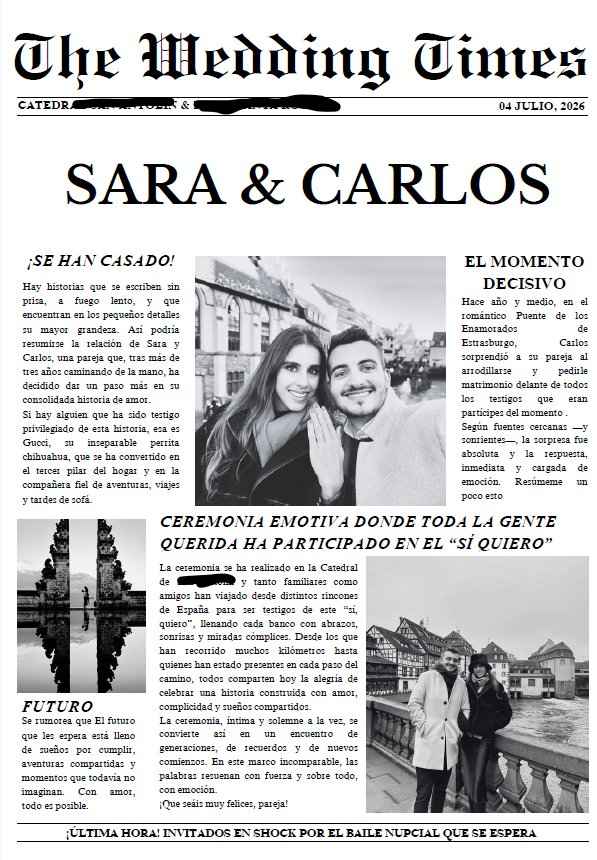 Periódico de boda - 1