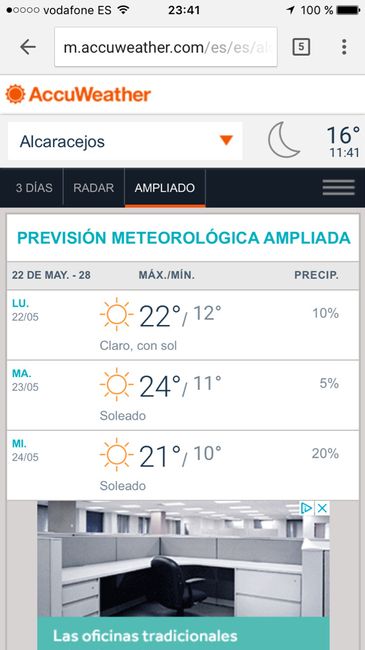 Novias de junio.  ya empiezan a haber predicciones meteorologicas.... - 2