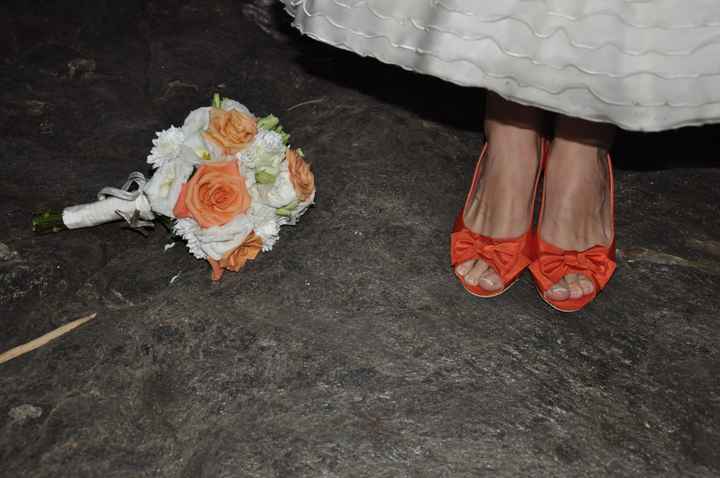 zapatos y ramo