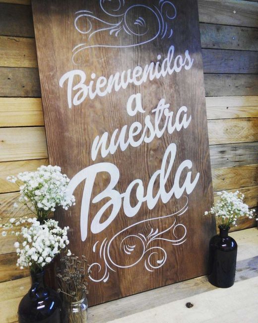 Cartel de bienvenida diy 4