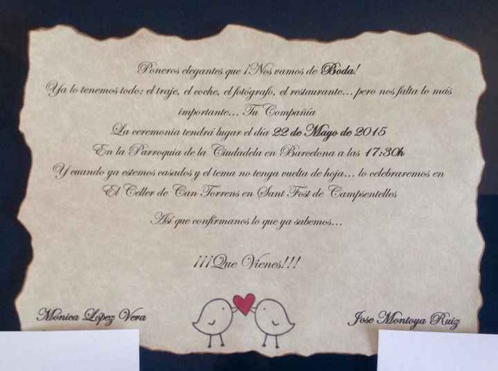 Invitaciones de boda en botella - 1
