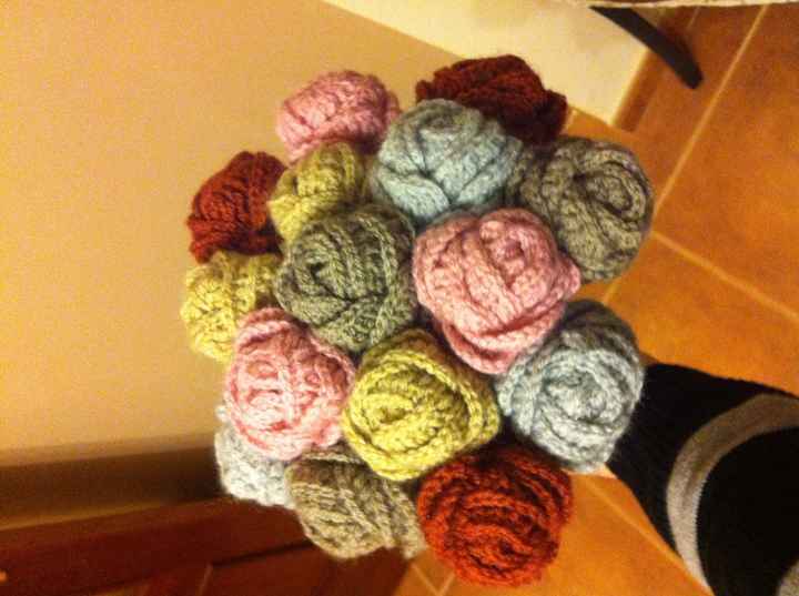 mi bouquet de lana para los alfileres