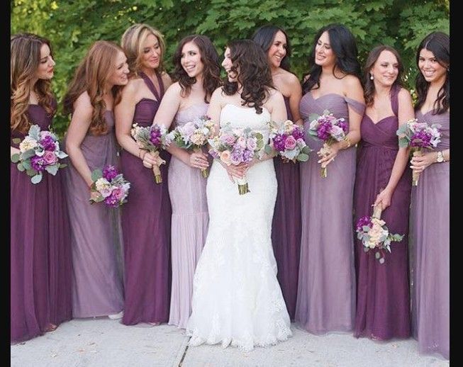 Damas de honor en tonos morados 💜 3