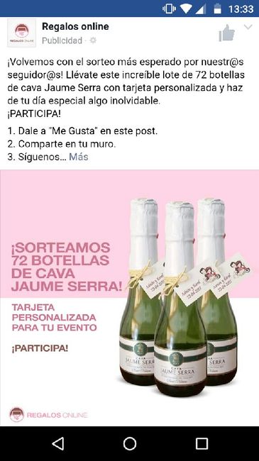 Sorteo de botellas de cava - 1