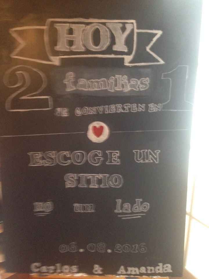 cartel para la zona de ceremonia