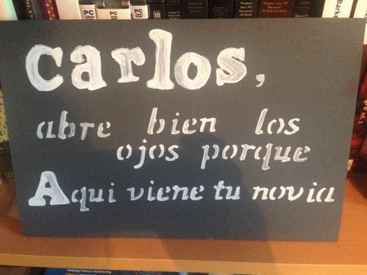 cartel para la entrada