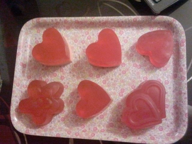 corazones de glicerina