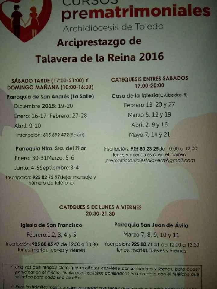 Cursos prematrimoniales en talavera de la reina - 1