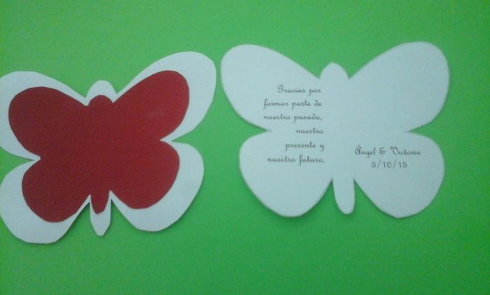 Mariposas de agradecimiento