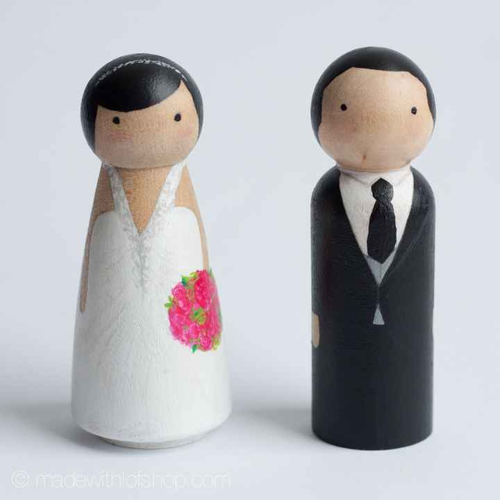 Minigüinis tarta nupcial