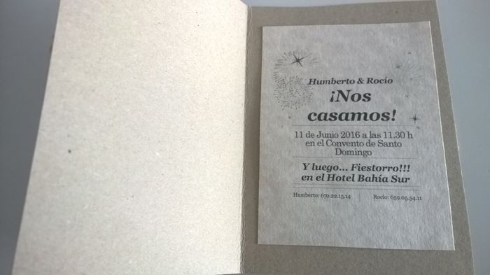 invitacion, sin acabar