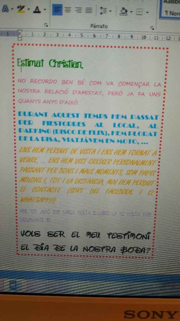 Nuestro libro de firmas y detalles testigos - 1