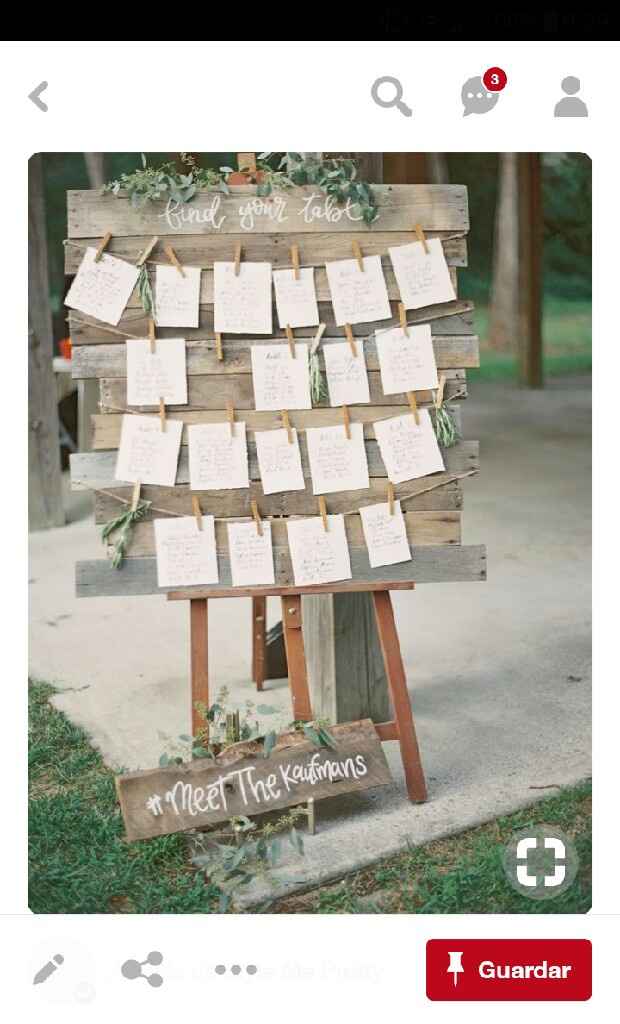 Ideas sencillas para seating plan - 1