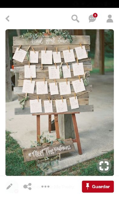 Ideas sencillas para seating plan - 1