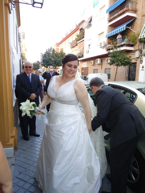 Llegando a la iglesia