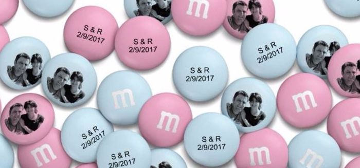 M&Ms de nuestra boda.