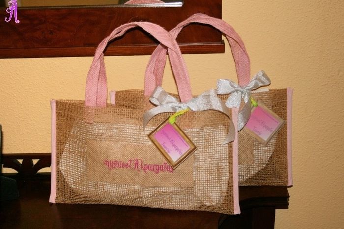 Bolsas para regalos de tela de saco
