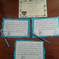 las notificaciones a las testigos y nuestra invitación de boda
