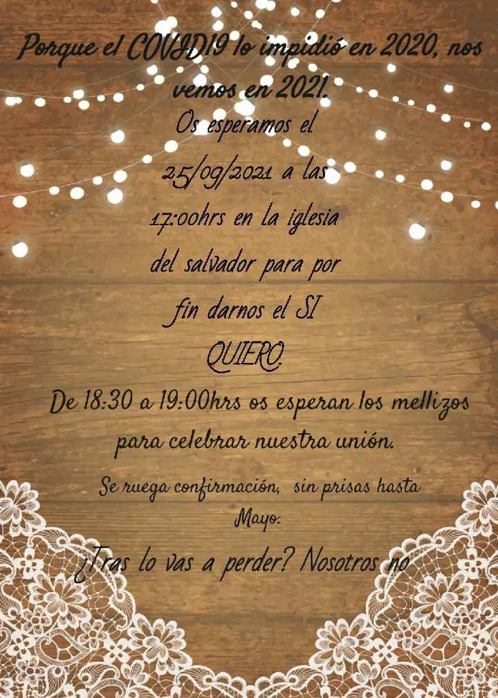 Invitaciones de las que aplazamos. - 3