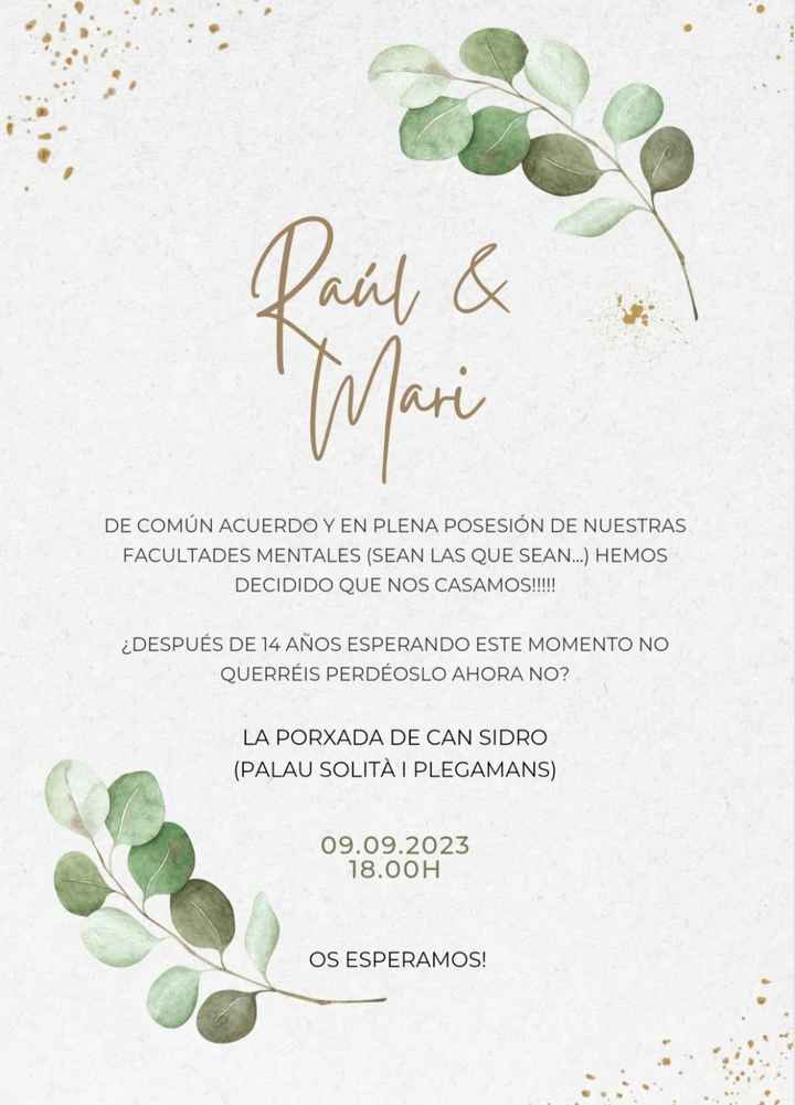Invitaciones boda - 1