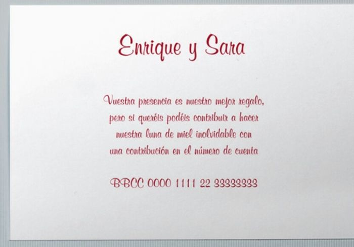Tarjeta numero de cuenta - 1