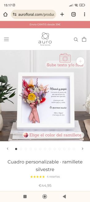 ¿Qué regalaréis a vuestros padres el día de la boda? 1