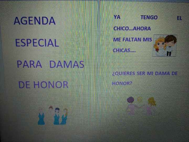 Agenda damas de honor - 1