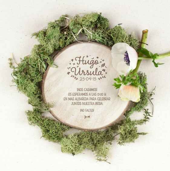 Invitaciones boda madera - 1