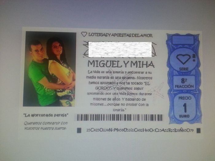 Lotería boda