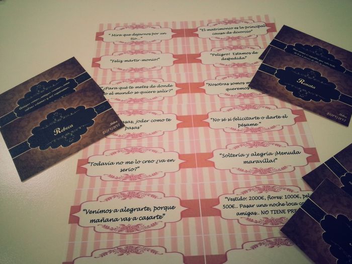 etiquetas y cartas personalizadas