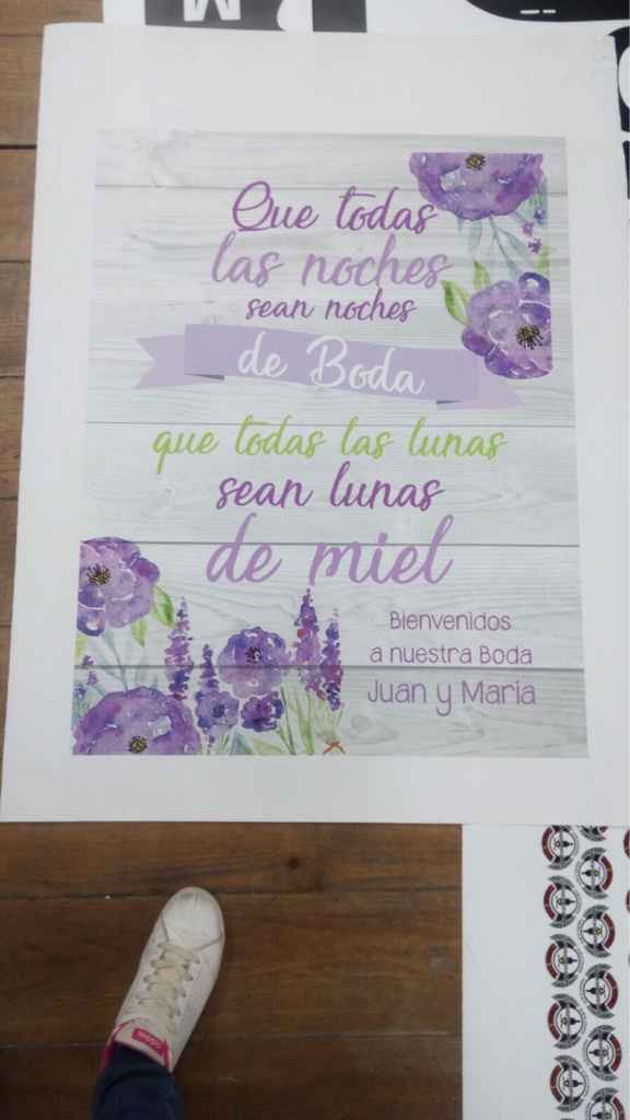 Cartel bienvenida a la boda - 1