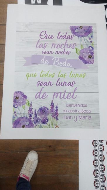 Cartel bienvenida a la boda - 1