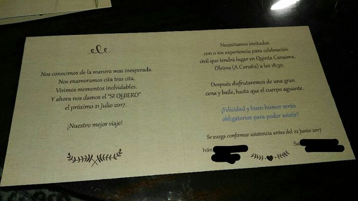 Ya tenemos invitaciones!!!! - 2