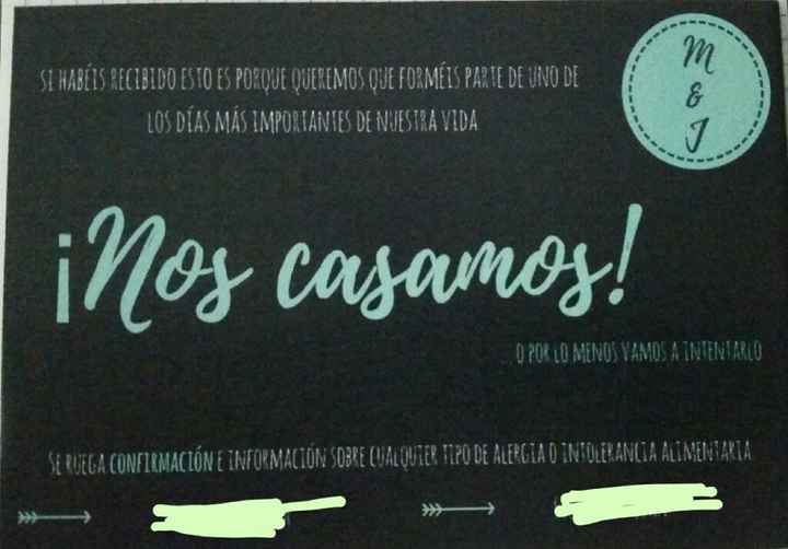 Al fin llegaron las invitaciones. - 1