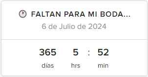 1 año justo, Empieza la cuenta atrás! - 1