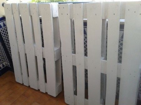 Palés normales y pintura blanca
