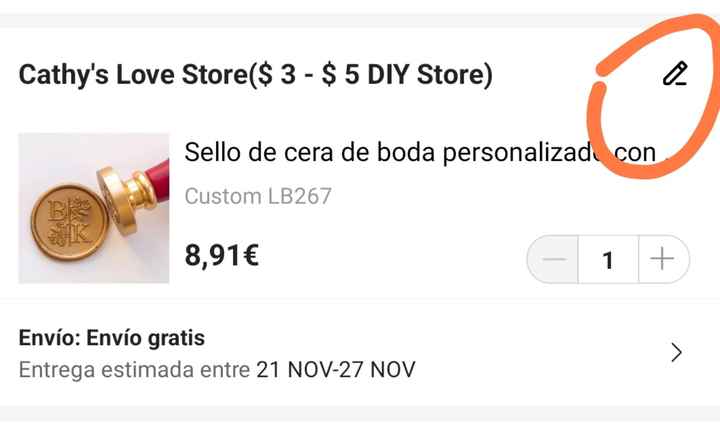 Sellos Aliexpress de lacre - 1