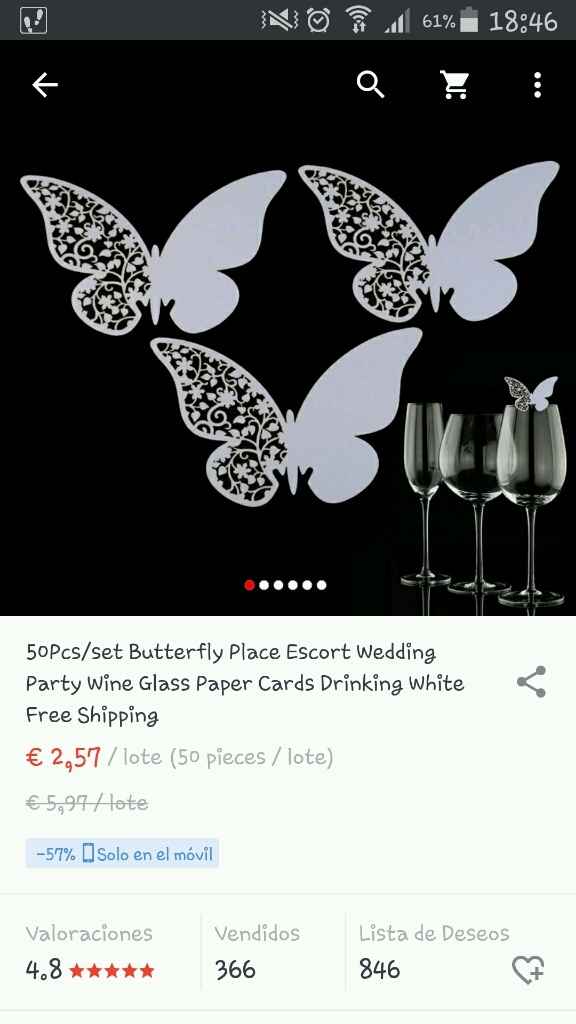 Mariposa para copas - 1