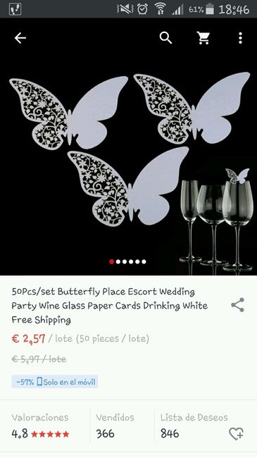 Mariposa para copas - 1