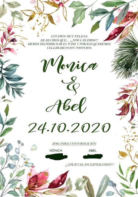 Invitación de boda 1