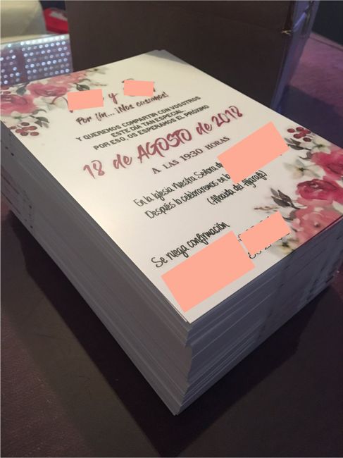 Hoy he recibido las invitaciones y los sobres! 1