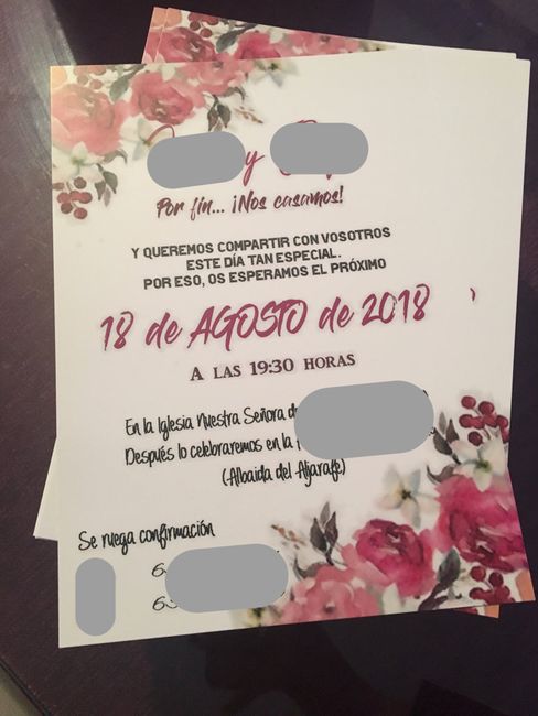 Hoy he recibido las invitaciones y los sobres! 2