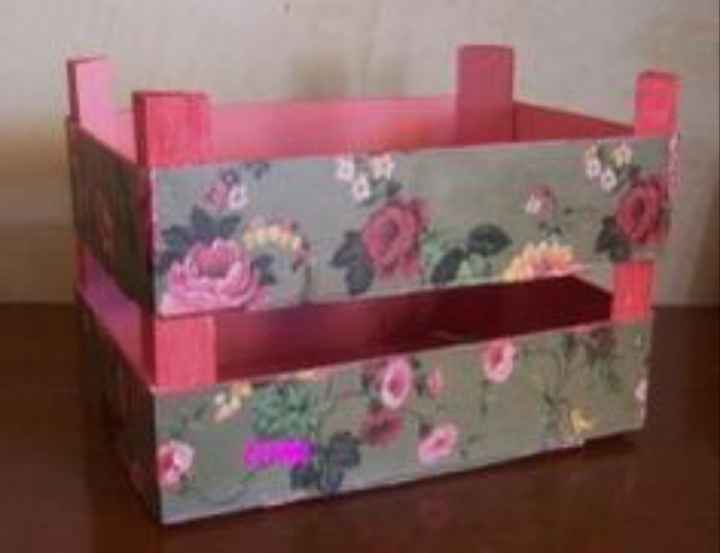 caja de fruta decorada