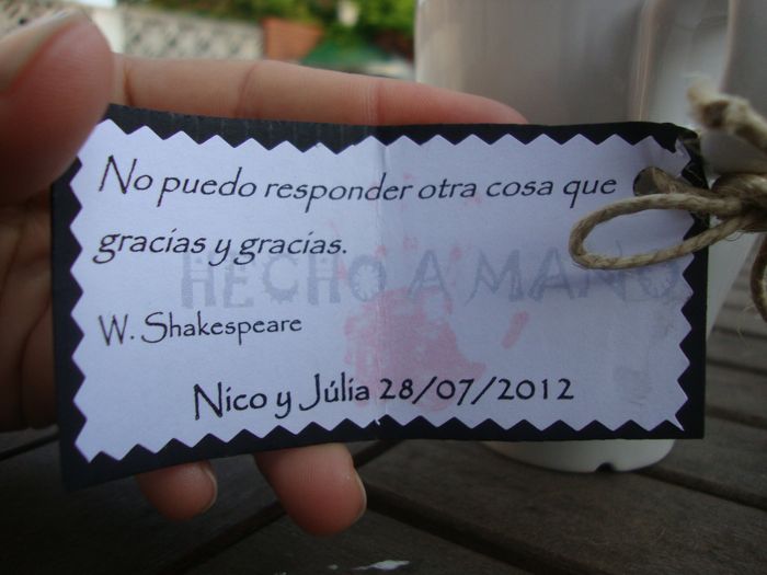 Tarjeta agradecimiento