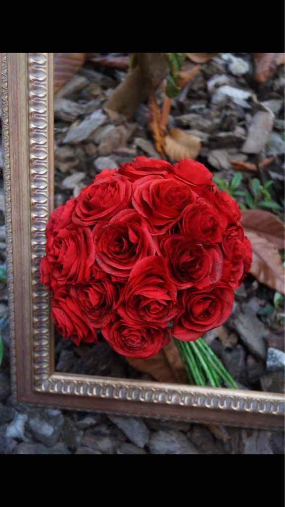 Ramo de novia preservado rojo - 1