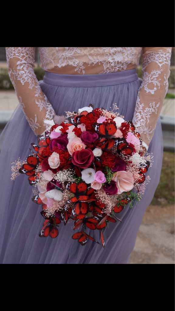 Ramo de novia preservado rojo - 2